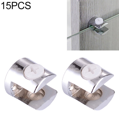 ELECTROPRIME 15 PCS Zinc Alloy Bright Fixed Bracket Connection 12mm Cylindrical Glass Fixing Clamp