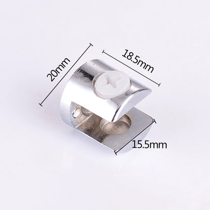ELECTROPRIME 15 PCS Zinc Alloy Bright Fixed Bracket Connection 12mm Cylindrical Glass Fixing Clamp