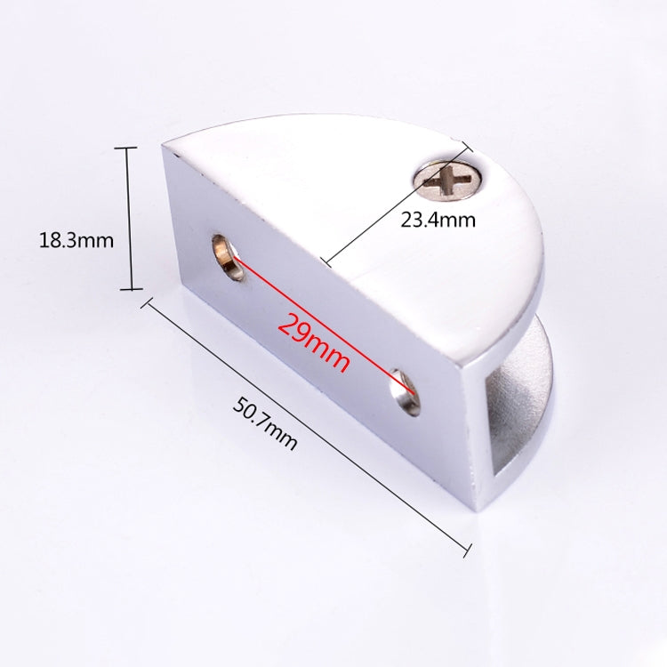 ELECTROPRIME Zinc Alloy Bright Fixed Bracket Connection Semicircle Glass Fixing Clamp, Size: L