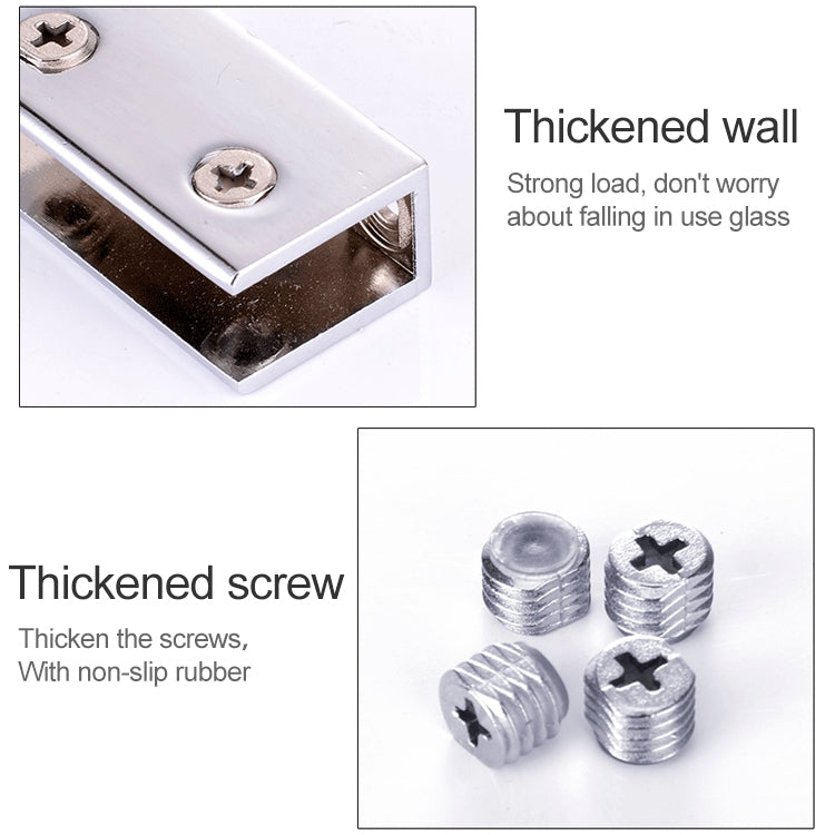 ELECTROPRIME Zinc Alloy Bright Fixed Bracket Connection Semicircle Glass Fixing Clamp, Size: L