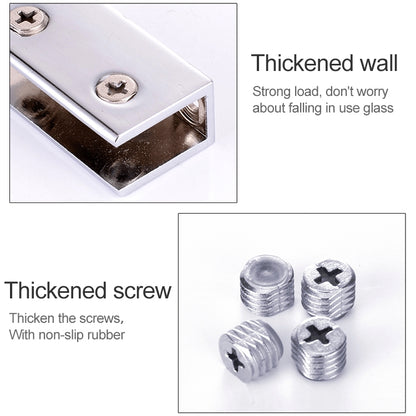 ELECTROPRIME Zinc Alloy Bright Fixed Bracket Connection Semicircle Glass Fixing Clamp, Size: L