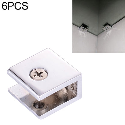 ELECTROPRIME Zinc Alloy Bright Fixed Bracket Connection Square Glass Fixing Clamp, Size: L