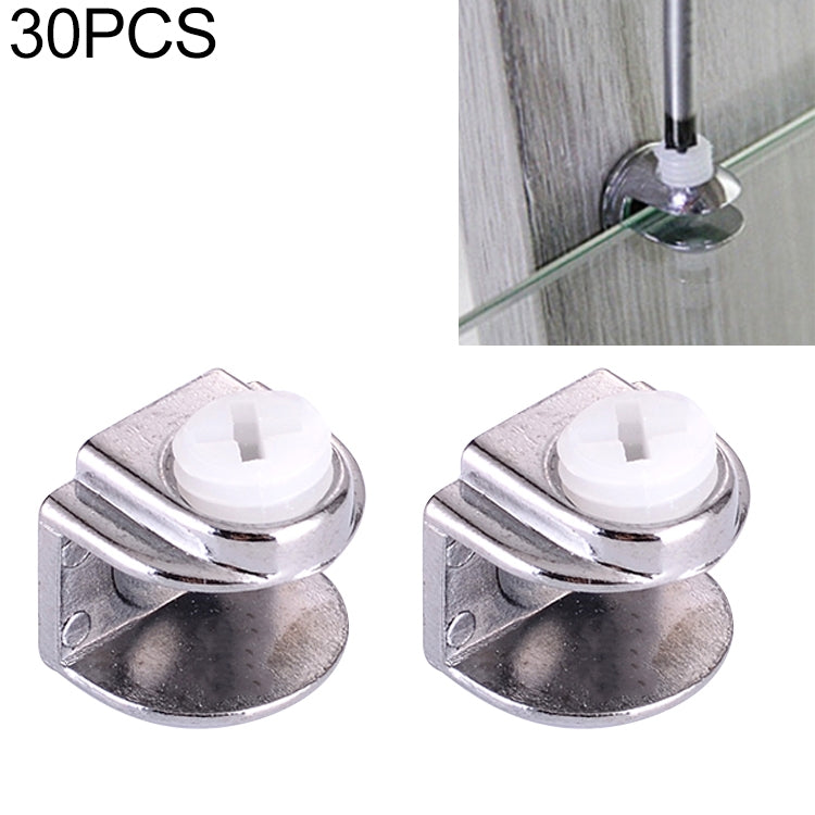 ELECTROPRIME 30 PCS Zinc Alloy Bright Fixed Bracket Connection Single Hole Semicircle Glass Fixing Clamp