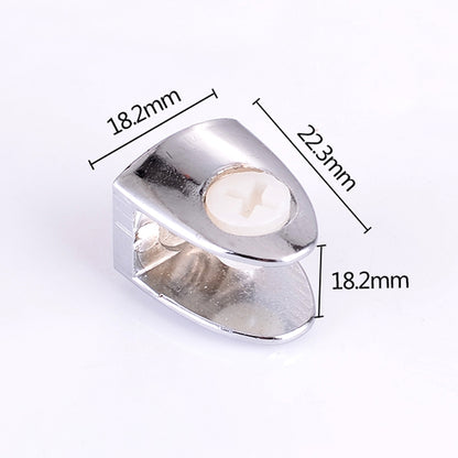 ELECTROPRIME 15 PCS Zinc Alloy Bright Fixed Bracket Connection Nail Glass Fixing Clamp