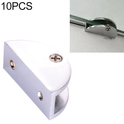 ELECTROPRIME 10 PCS Zinc Alloy Bright Fixed Bracket Connection Semicircle Glass Fixing Clamp, Size: M