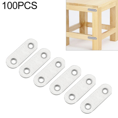 ELECTROPRIME 100 PCS Stainless Steel Connection Code Straight Connecting Piece, Number: 2