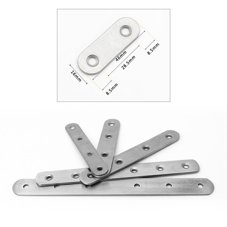 ELECTROPRIME 100 PCS Stainless Steel Connection Code Straight Connecting Piece, Number: 2
