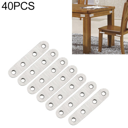 ELECTROPRIME 40 PCS Stainless Steel Connection Code Straight Connecting Piece, Number: 4