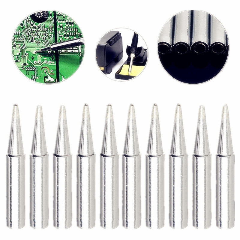 ELECTROPRIME 10 PCS 900M-T-B Pointed End Lead-free Electric Welding Soldering Iron Tips