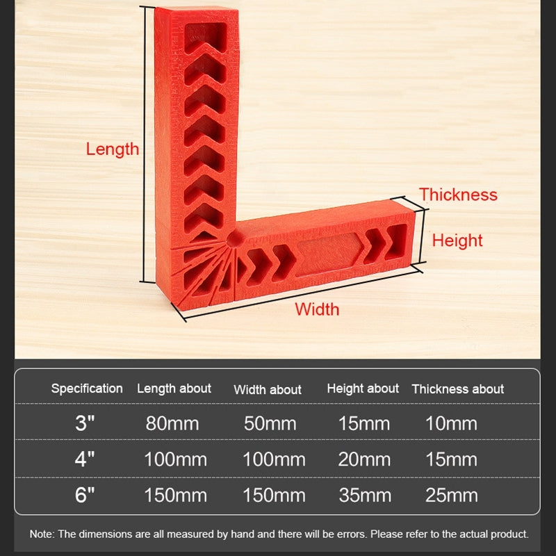 ELECTROPRIME 6 Inch Plastic 90 Degree Woodworking Auxiliary Positioner Square Ruler Fixing Tool