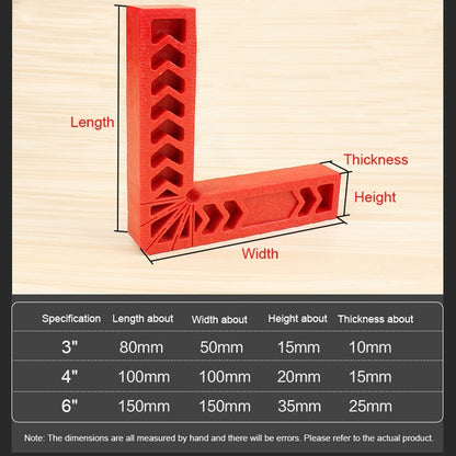 ELECTROPRIME 6 Inch Plastic 90 Degree Woodworking Auxiliary Positioner Square Ruler Fixing Tool