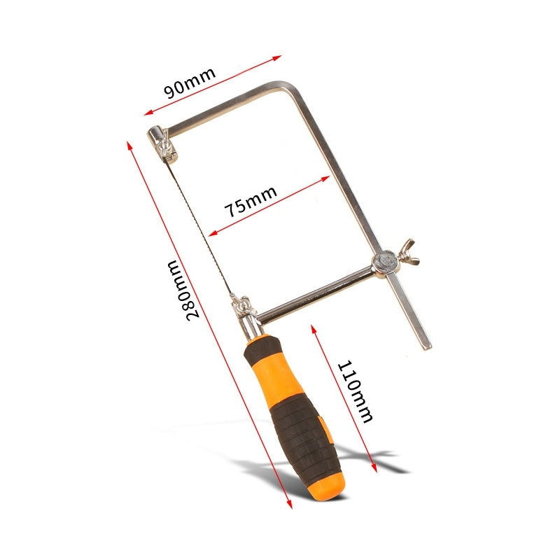 ELECTROPRIME U Shape Hacksaw with Blades for Metal / Wood / Plastic Tube / Wire DIY Hand Tool Portable Woodworking Saw, Width: 105mm