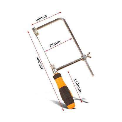 ELECTROPRIME U Shape Hacksaw with Blades for Metal / Wood / Plastic Tube / Wire DIY Hand Tool Portable Woodworking Saw, Width: 105mm