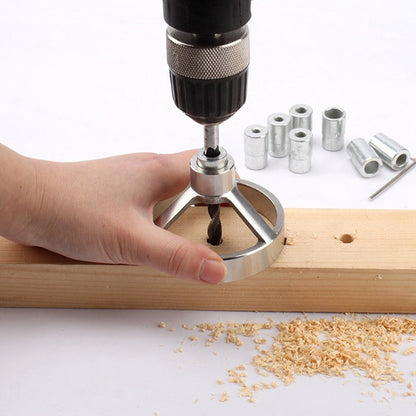 ELECTROPRIME 5 in 1 Drill Guide Vertical Pocket Hole Jig 5/6/7/8/9/10/12mm Drill Bit Hole Locator Stainless Steel Woodworking Jig Kit