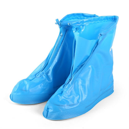 ELECTROPRIME Fashion Children PVC Non-slip Waterproof Thick-soled Shoe Cover Size: XL(Baby Blue)