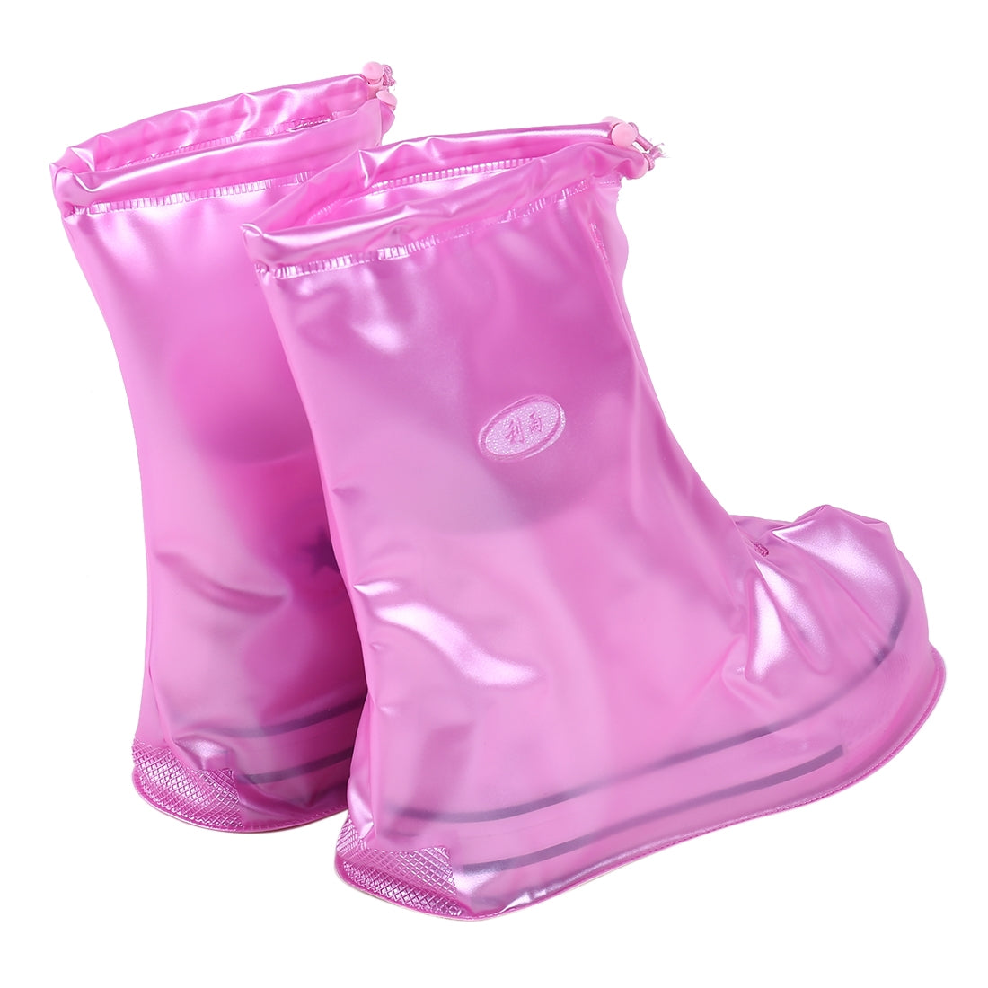 ELECTROPRIME Fashion PVC Non-slip Waterproof Thick-soled Shoe Cover Size: S(Pink)