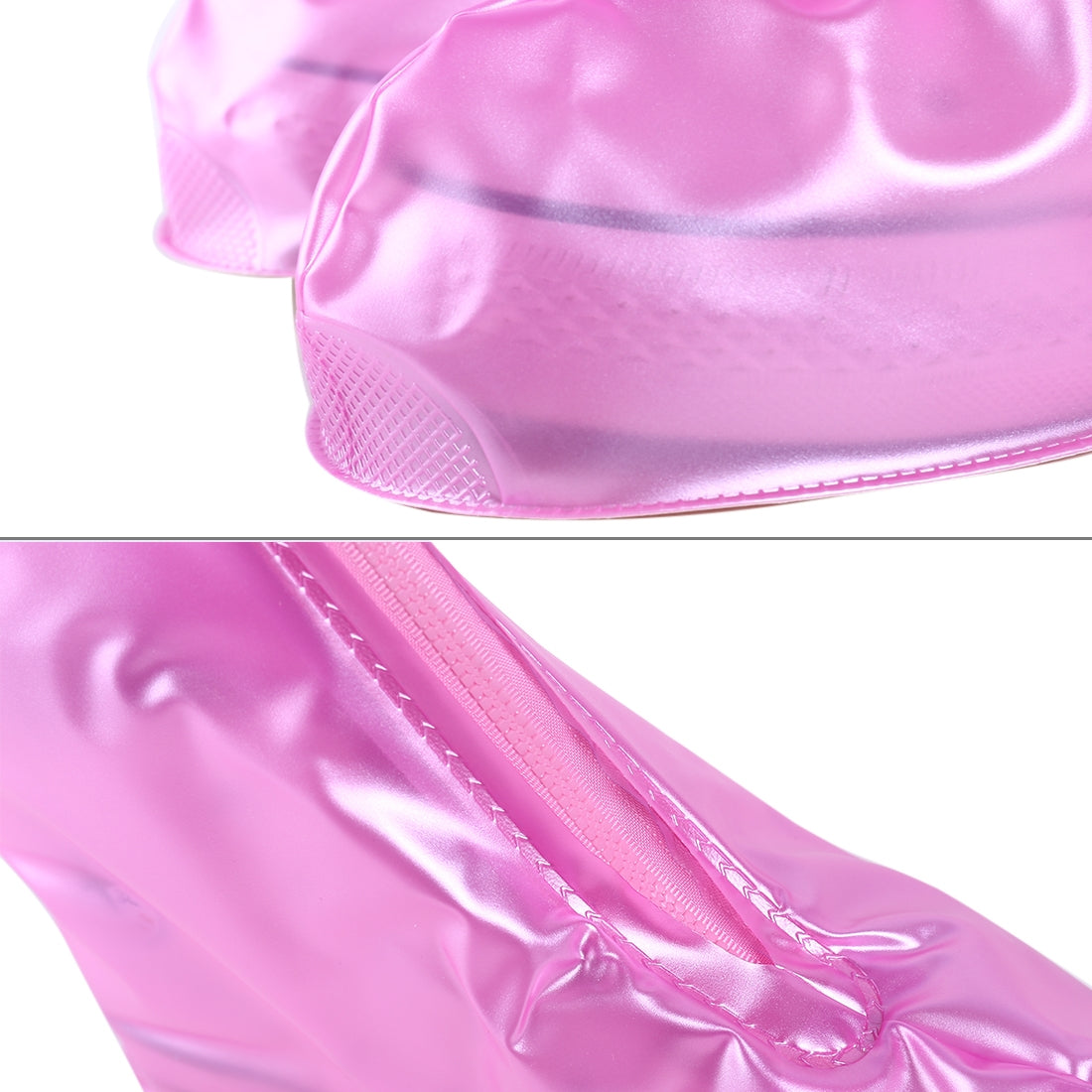 ELECTROPRIME Fashion PVC Non-slip Waterproof Thick-soled Shoe Cover Size: S(Pink)