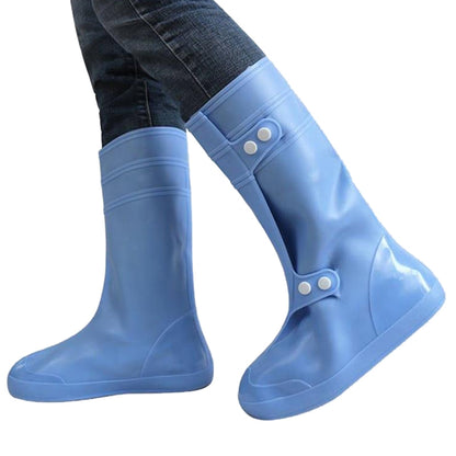 ELECTROPRIME High Tube Rainproof Snowproof Adult Shoe Cover Size: XXL(Blue)