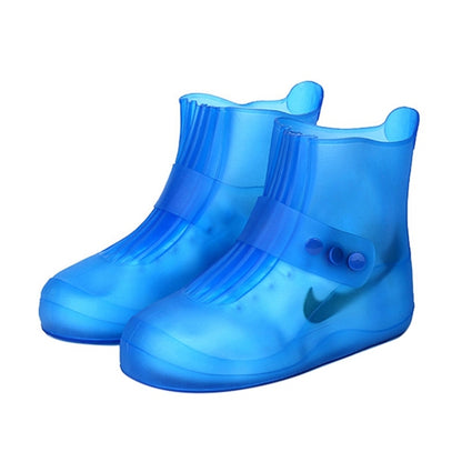 ELECTROPRIME Fashion Integrated PVC Waterproof  Non-slip Shoe Cover with Thickened Soles Size: 30-31(Blue)