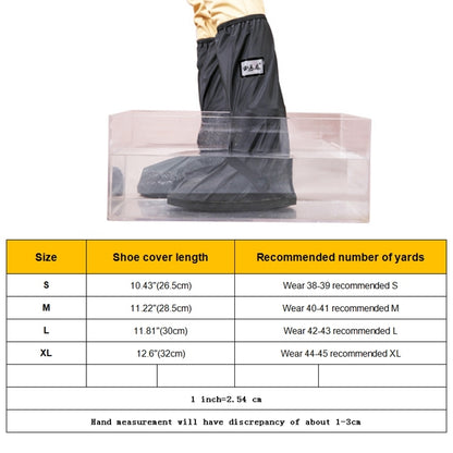ELECTROPRIME Outdoor High Tube Rainproof Snowproof Thickened Rain Shoes Size:XL(Black)
