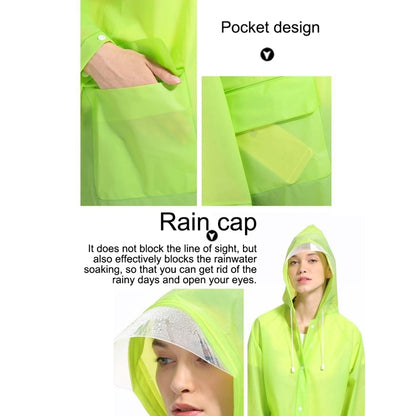 ELECTROPRIME Fashion Adult Lightweight EVA Transparent Frosted Raincoat Big Hat With Pocket Size: M(Yellow)