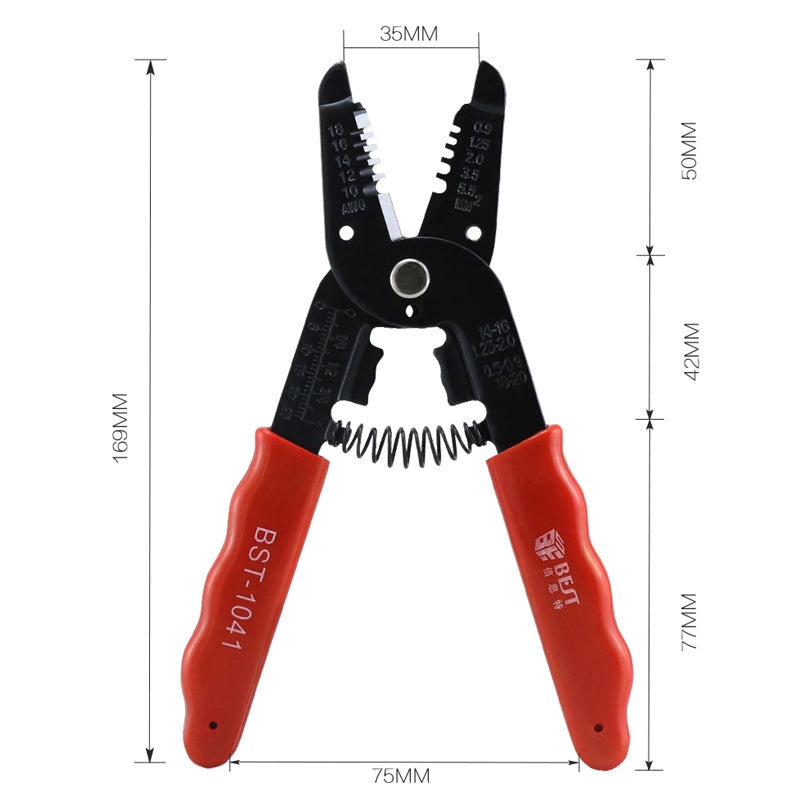 ELECTROPRIME BEST-1041 0.9 ~ 5.5mm Wire Stripping Pliers