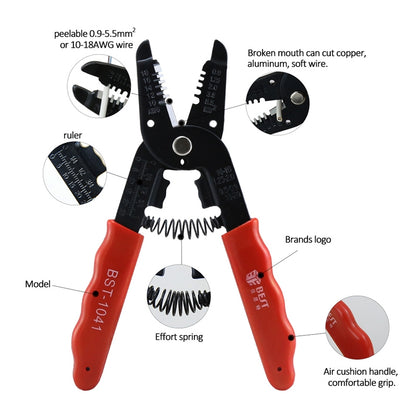 ELECTROPRIME BEST-1041 0.9 ~ 5.5mm Wire Stripping Pliers