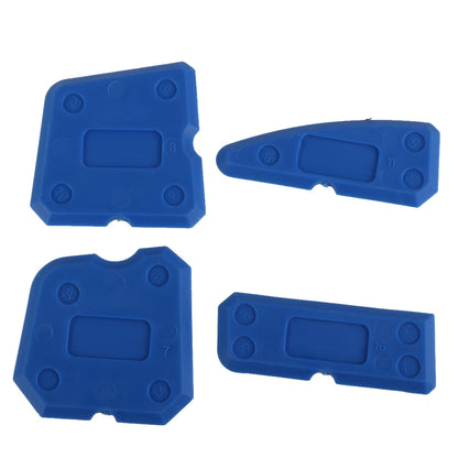 ELECTROPRIME 4 PCS Silicone Glass Scraper Environmentally Friendly Material Tile Beauty Seam Tools(Blue)