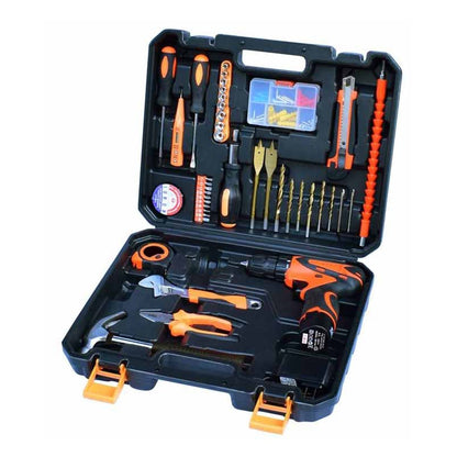 ELECTROPRIME STT-044C Multifunction Household 44-Piece Electrician Repair Toolbox 12V Lithium Electric Drill Suit