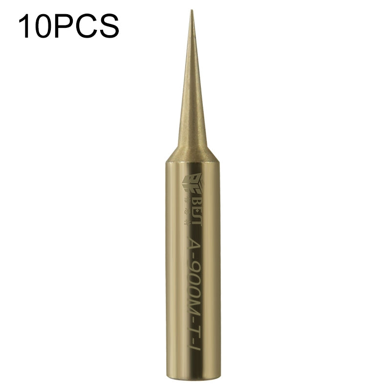 ELECTROPRIME 10 PCS BEST Pure Copper Low Temperature Soldering Iron Tip Special for Welding Fly Jump Wire A-900M-T-I