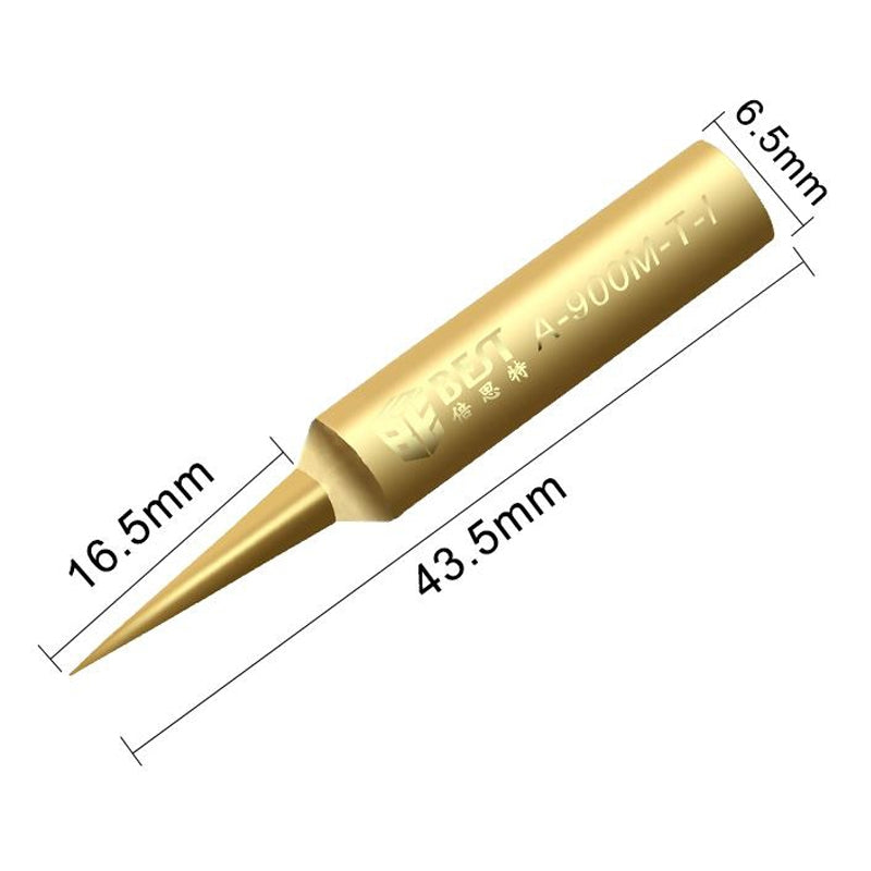 ELECTROPRIME 10 PCS BEST Pure Copper Low Temperature Soldering Iron Tip Special for Welding Fly Jump Wire A-900M-T-I
