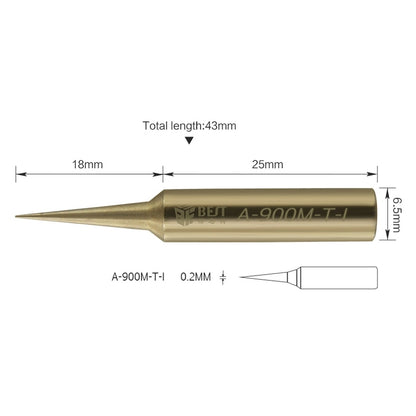 ELECTROPRIME 10 PCS BEST Pure Copper Low Temperature Soldering Iron Tip Special for Welding Fly Jump Wire A-900M-T-I
