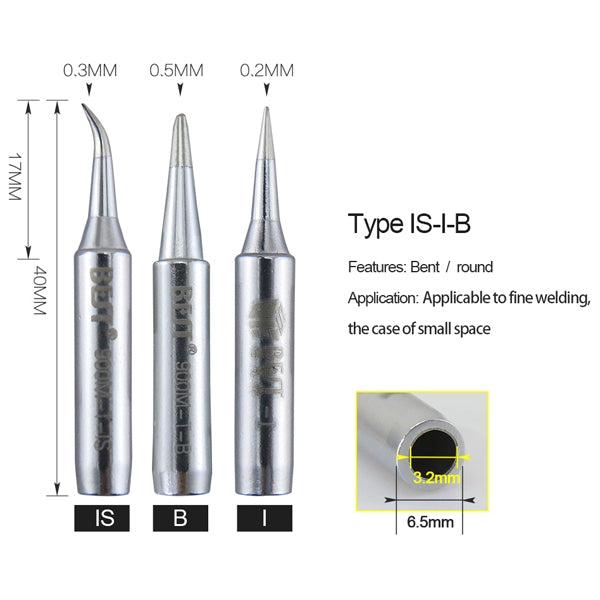 ELECTROPRIME 10 PCS BEST Lead Free Series Soldering Tip Welding Contact Head 900M-T-IS