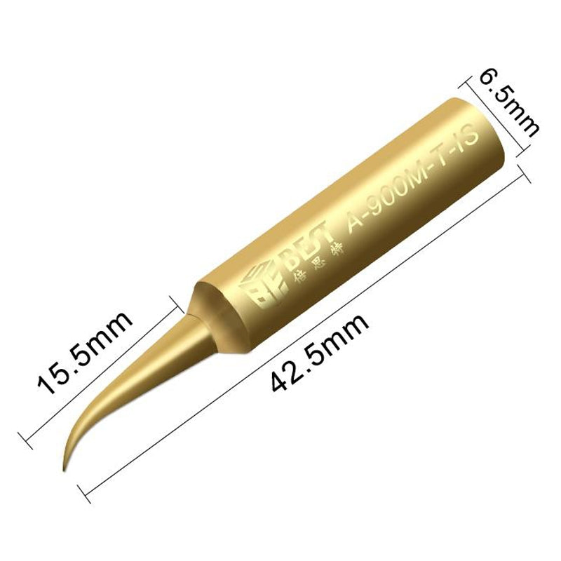 ELECTROPRIME 10 PCS BEST Pure Copper Low Temperature Soldering Iron Tip Special for Welding Fly Jump Wire A-900M-T-IS