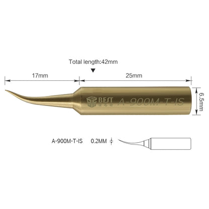 ELECTROPRIME 10 PCS BEST Pure Copper Low Temperature Soldering Iron Tip Special for Welding Fly Jump Wire A-900M-T-IS