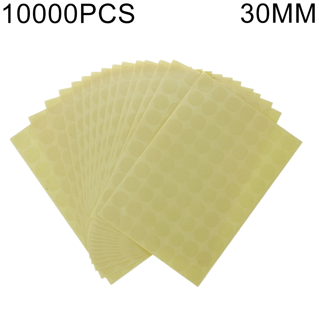 ELECTROPRIME 10000 PCS Transparent Round Shape Self-adhesive Sealing Sticker, Diameter: 30mm