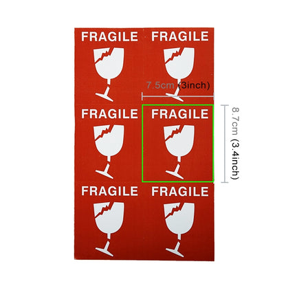 ELECTROPRIME 10pcs Self-adhesive English Warning Sticker Fragile Label