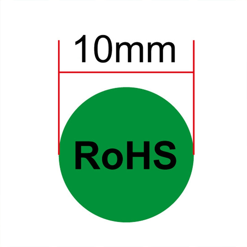 ELECTROPRIME 1000 PCS Round Shape Self-adhesive RoHS Sticker RoHS Label, Diameter: 10mm