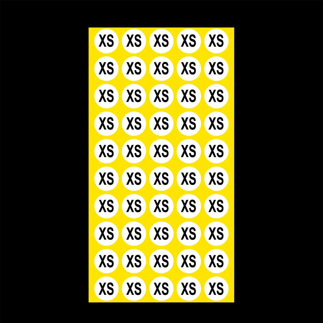 ELECTROPRIME 1000 PCS Round Shape Size Sticker Clothes Size Label, Size: XS