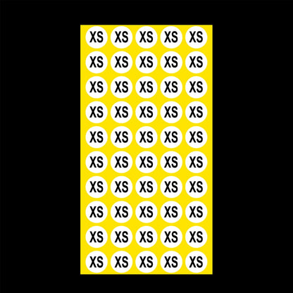 ELECTROPRIME 1000 PCS Round Shape Size Sticker Clothes Size Label, Size: XS