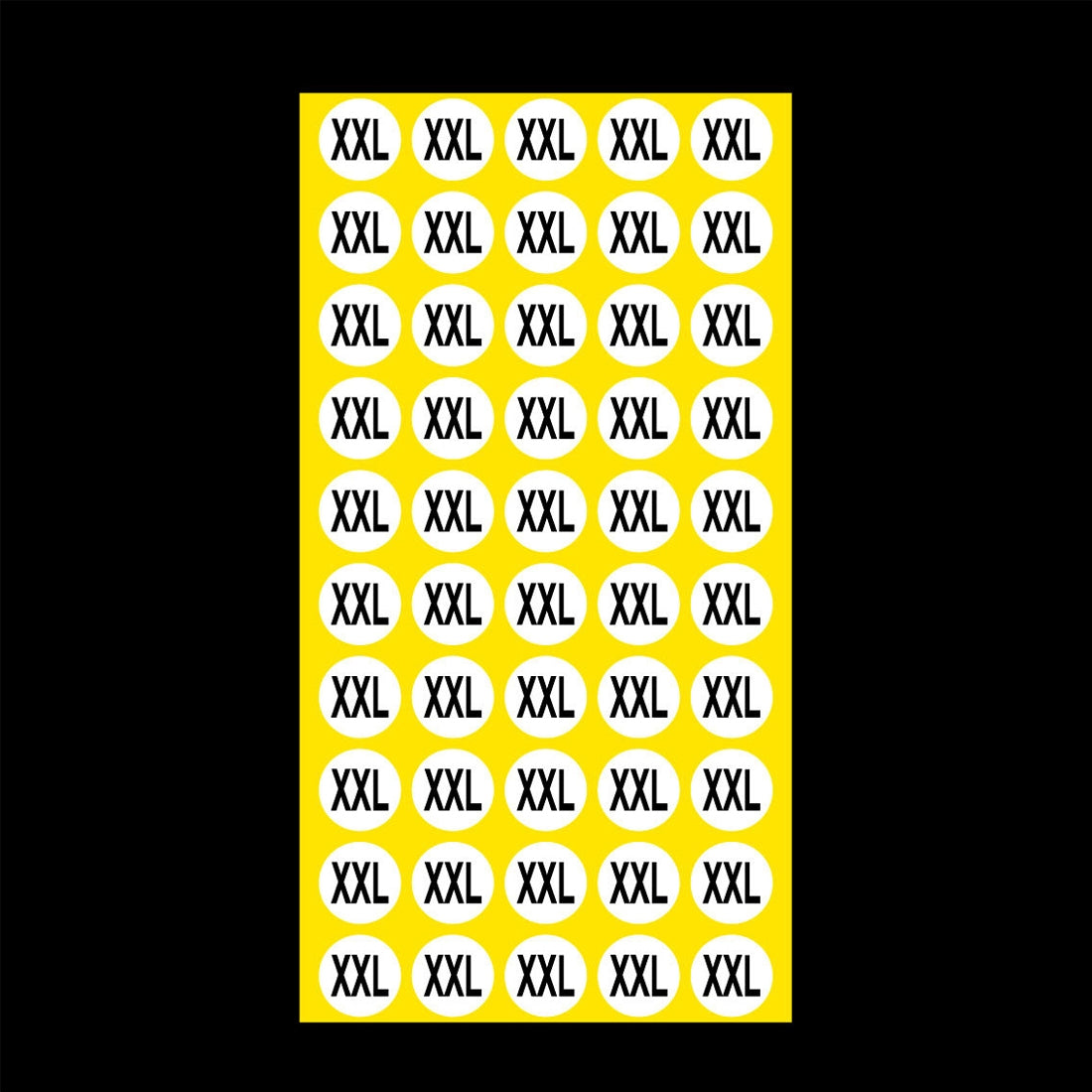 ELECTROPRIME 1000 PCS Round Shape Size Sticker Clothes Size Label, Size: XXL
