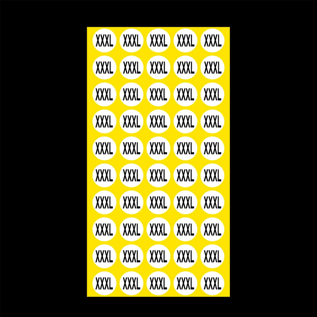 ELECTROPRIME 1000 PCS Round Shape Size Sticker Clothes Size Label, Size: XXXL