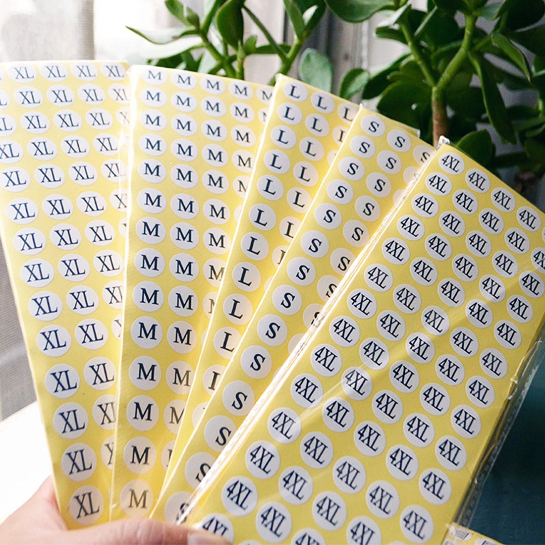 ELECTROPRIME 1000 PCS Round Shape Size Sticker Clothes Size Label, Size: XXXL