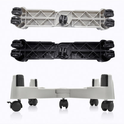 ELECTROPRIME 5-wheel Adjustable Moving Pulley X-type Computer Mainframe Plastic Chassis Tray Holder (Black)