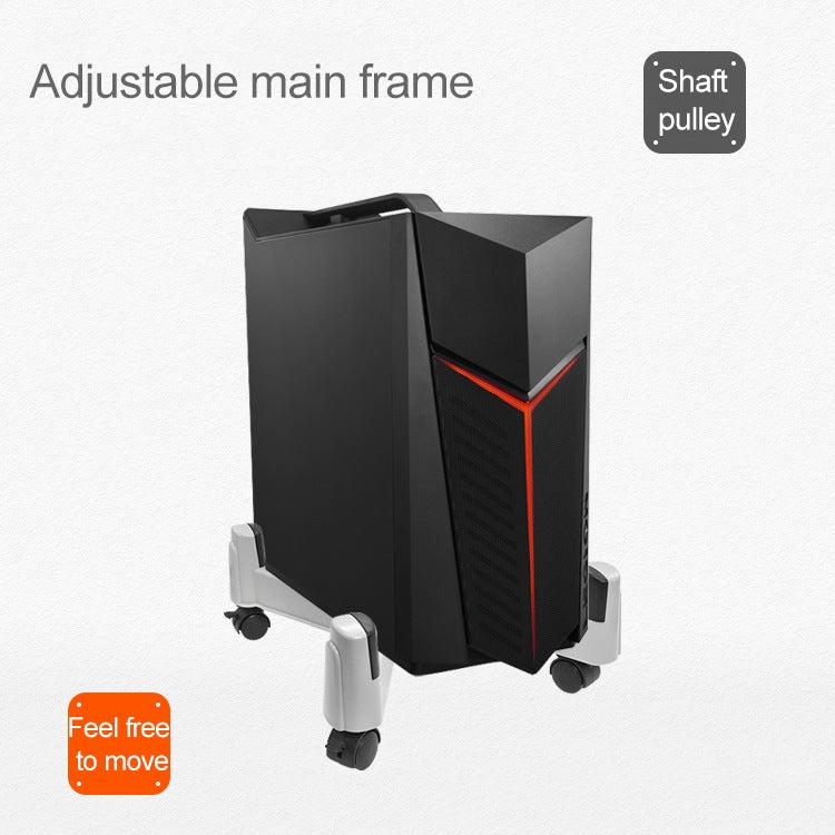 ELECTROPRIME 5-wheel Adjustable Moving Pulley X-type Computer Mainframe Plastic Chassis Tray Holder (Black)