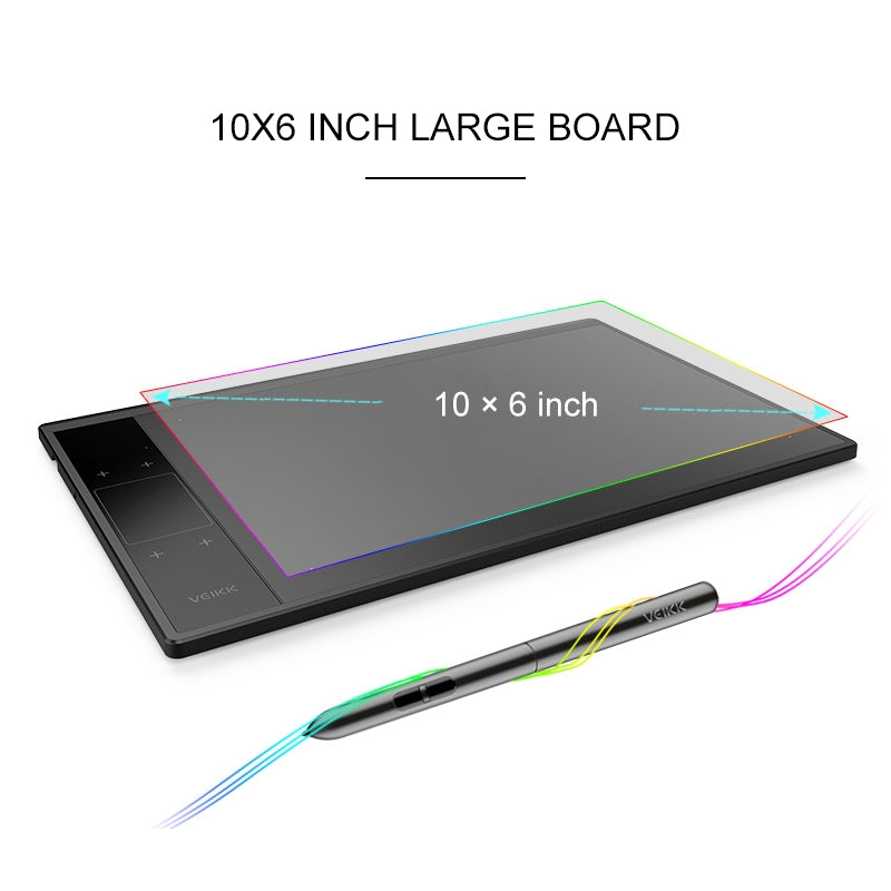 ELECTROPRIME VEIKK A30 10x6 inch 5080 LPI Smart Touch Electronic Graphic Tablet, with Type-c Interface