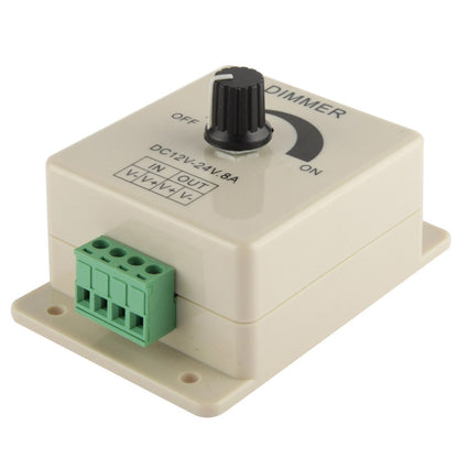 ELECTROPRIME Single Color Dimmer Switch LED Dimmer Controller for Strip Light DC12-24V, Output Current: 8A