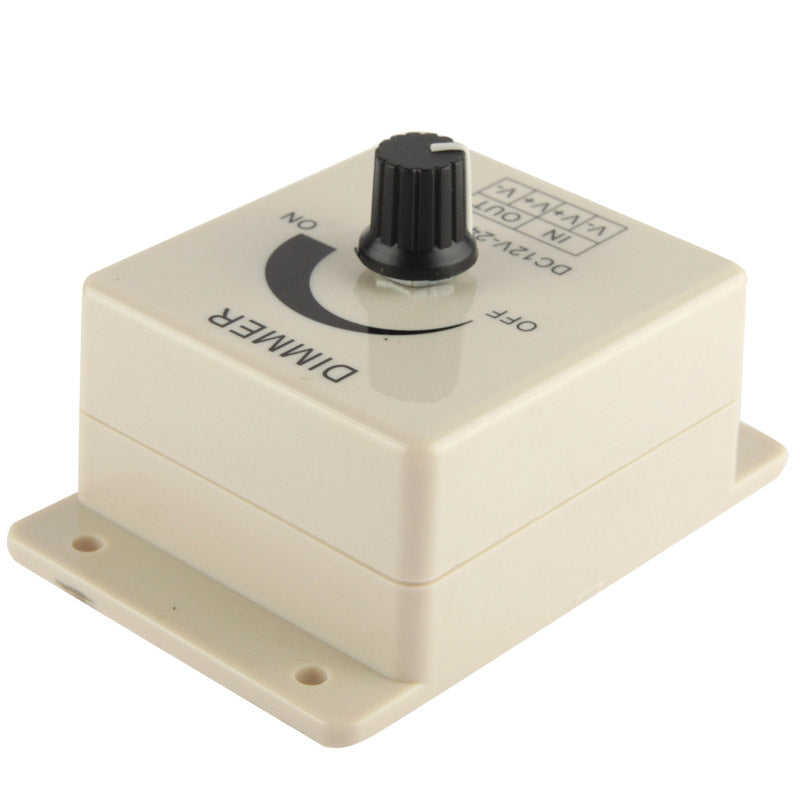ELECTROPRIME Single Color Dimmer Switch LED Dimmer Controller for Strip Light DC12-24V, Output Current: 8A
