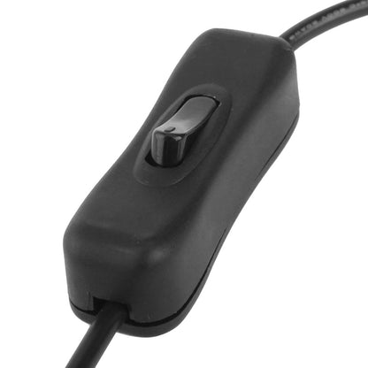 ELECTROPRIME 5.5 x 2.1mm Female to 3x Male DC Power Cable Connector with Switch for LED Strip, Length: 30cm(Black)