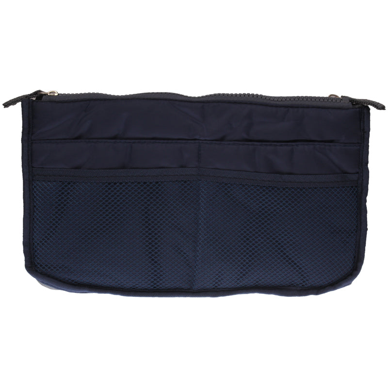 ELECTROPRIME Thicken Portable Multi-function Double Zipper Cosmetic Bag, Storage Bag in Bag (Dark Blue)